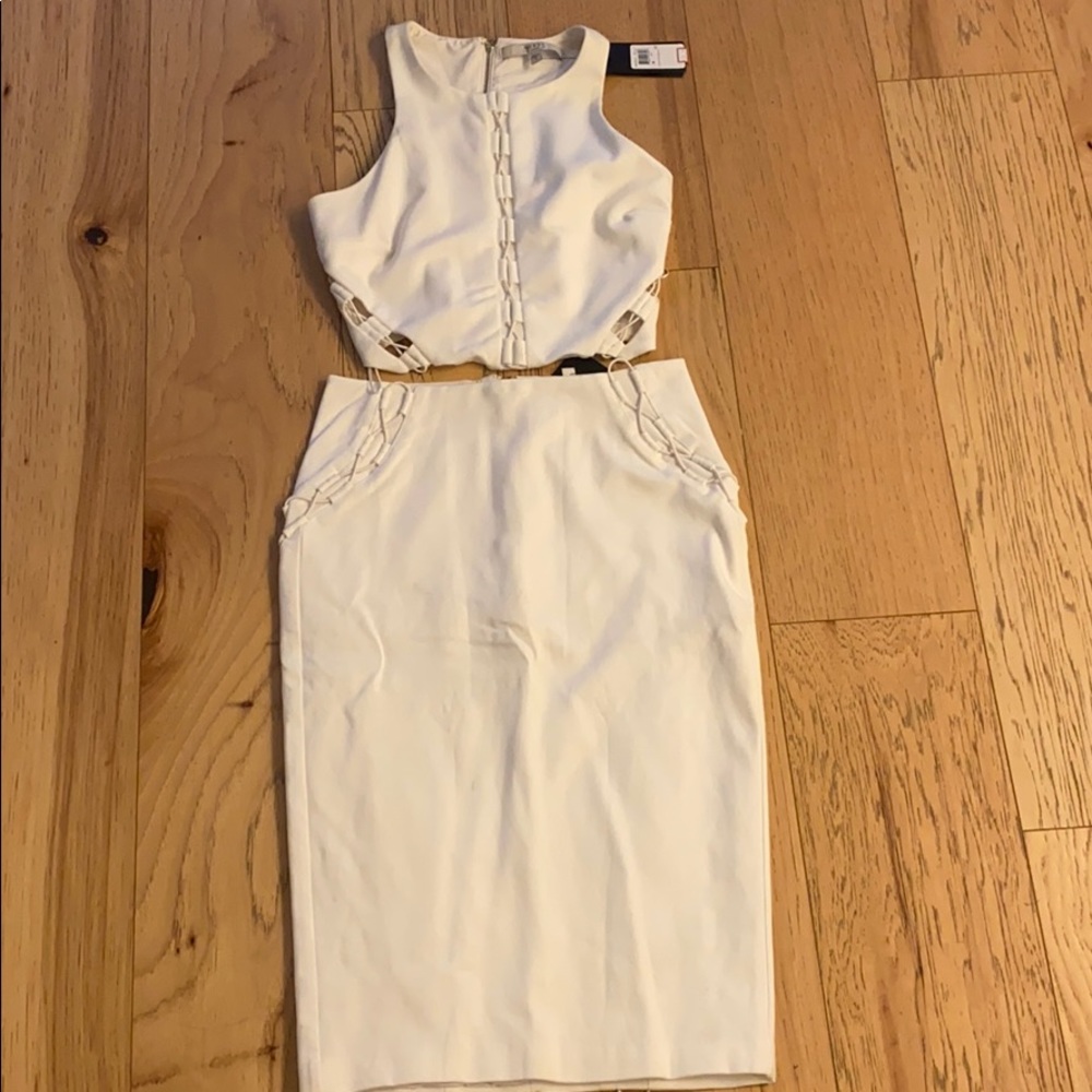 Guess crop top and skirt set